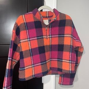 Cropped Sherpa Sweatshirt